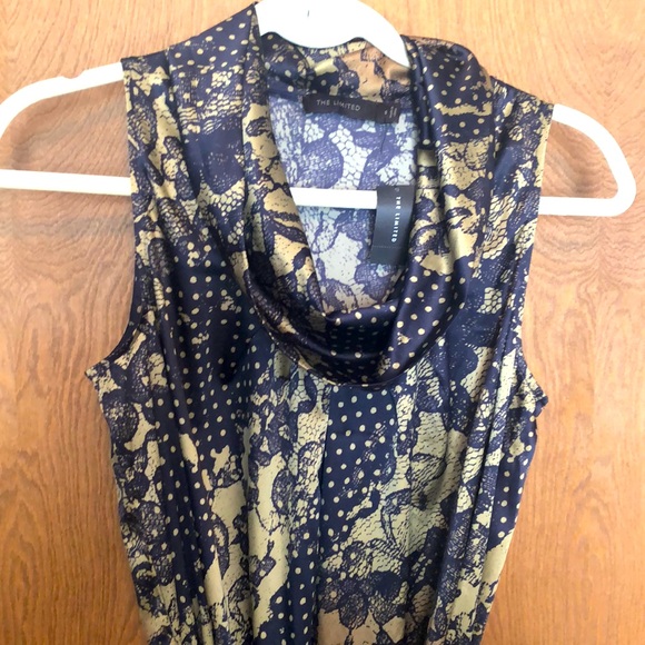 Patterned, cowl neck, sleeveless dress from The Limited, multicolored NWT - Picture 2 of 8